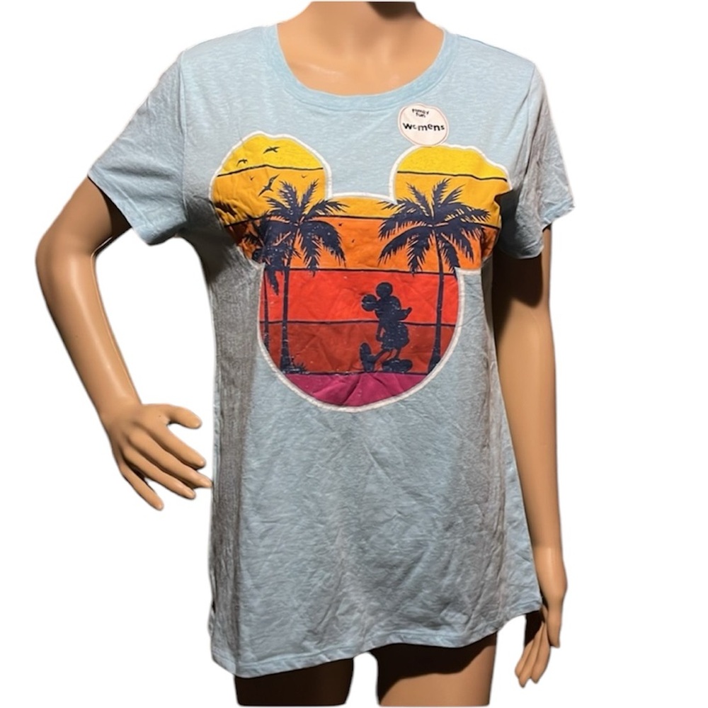 💰BOGO FREE Tropical Disney Mickey Mouse Family Fun Ladies’ Shirt Top NEW